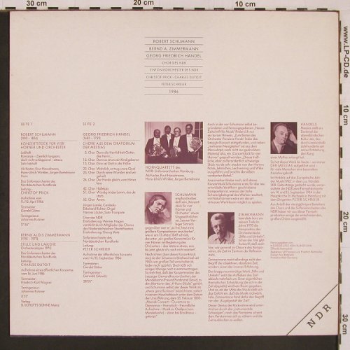 Schumann,Robert / Zimmermann: Händel - Der Messias, NDR(66.24118), D, 1986 - LP - L9913 - 12,50 Euro
