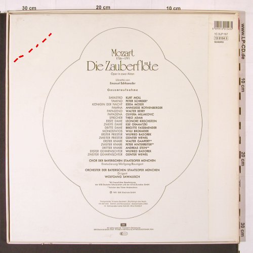Mozart,Wolfgang Amadeus: Die Zauberflöte, Box, m-/box broken, EMI(13 0154 3), D Ri, 1973 - 3LPQ - L9931 - 12,50 Euro