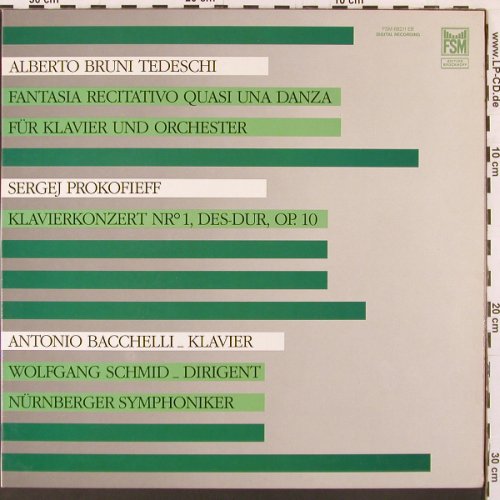 Bruni Tedeschi,Alberto / Prokofieff: Fantasia Recitativo / Klavierkonzer, FSM(FSM 68211 EB), D, 1985 - LP - L9933 - 12,50 Euro