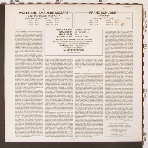 Mozart,Wolfgang Amadeus / Schubert: Messe C-Dur K317 / Messe No.2, Hungaroton(SLPD 12513), H, 1984 - LP - L9943 - 7,50 Euro