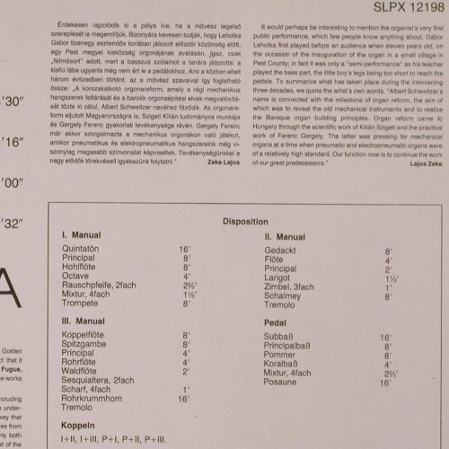 Bach,Johann Sebastian: Toccata & Fugue In D Minor, Hungaroton(SLPX 12198), H, 1980 - LP - L9953 - 6,00 Euro