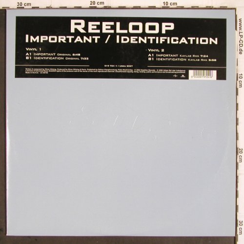 Reeloop:&nbsp;Important / Identification, Urban (019 724-1), EU, 2002 Typ:&nbsp;12"*2 Best.-Nr.:&nbsp;V275 Preis:&nbsp; 5,00 Euro