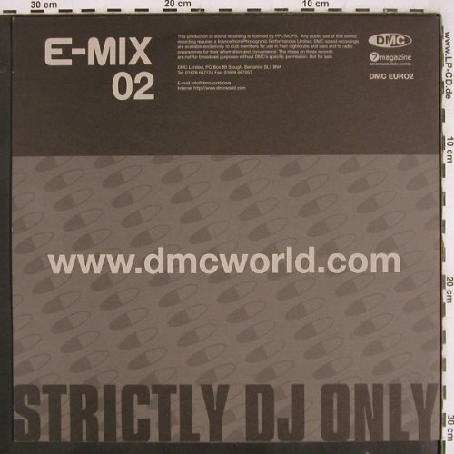V.A.DMC E-Mix 02: Jam-X, DJ Bossi, Paffendorf,Sunbeam, DMC (EURO2), UK, 2000 Typ: 12" Best.-Nr.: V3504 Preis: 7,50 Euro