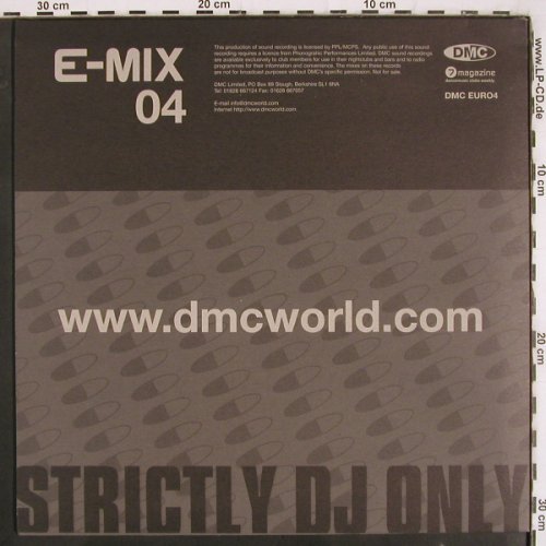 V.A.DMC E-Mix 04: Mark O'Toole,De Bellis,Fragma,Super, DMC, wellig~~spielt (EURO4), UK,  m-/m-, 2000 Typ: 12" Best.-Nr.: V3506 Preis: 4,00 Euro