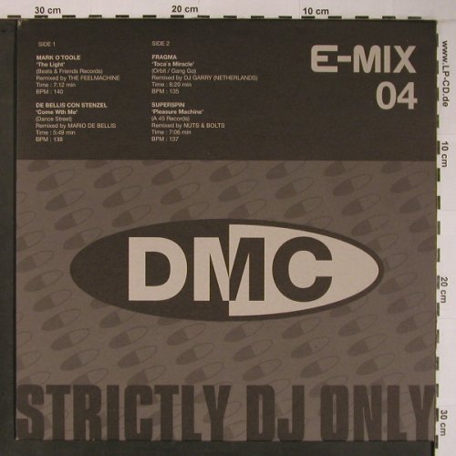 V.A.DMC E-Mix 04: Mark O'Toole,De Bellis,Fragma,Super, DMC,vg+/m-(EURO4), UK,wellig,  - 12inch - X6651 - 6,00 Euro