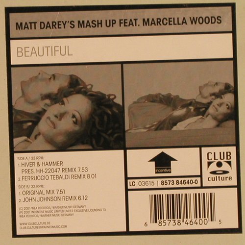 Darey's Mash Up, Matt   f. M.Woods: Beautiful*4, Club Culture(8573 84640-0), D, 2001 - 12inch - X9582 - 7,50 Euro