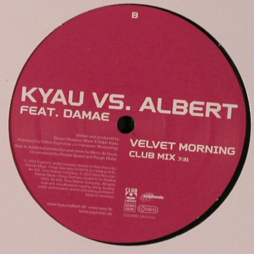 Kyau vs. Albert feat.Damae: Velvet Morning*2, LC, Club Culture(5050466 544-1-0), D, 2003 - 12inch - X9707 - 6,00 Euro