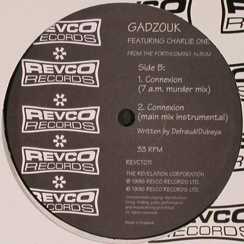 Gadzouk: Connexion*4, f.Charlie One (D&B), Revco(REVCT011), UK, 1996 - 12inch - Y8112 - 3,00 Euro