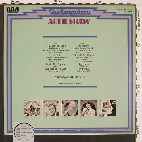 Shaw,Artie: Legendary, Warenprobe, RCA International(TJL 1-7004 INTS), D, 1974 - LP - C9715 - 6,00 Euro