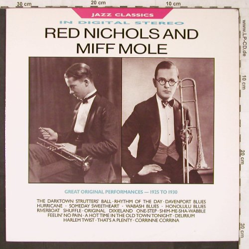 Nichols,Red & Miff Mole: Great Orig.Performances 1925-30, BBC(REB 664), UK, Ri, 1987 - LP - E6272 - 6,50 Euro