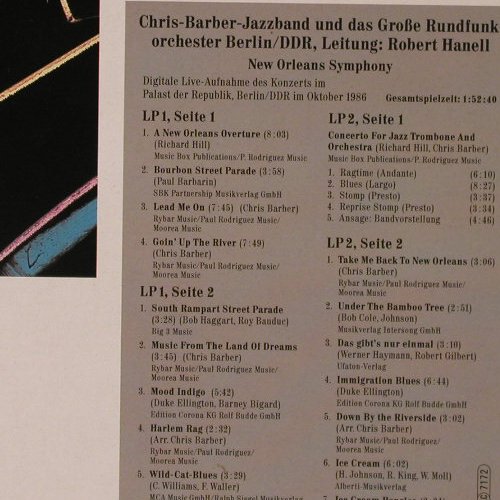 Barber,Chris: New Orleans Symphony, Foc, Zounds(2720008), D,signiert, 1989 - 2LP - E8786 - 14,00 Euro
