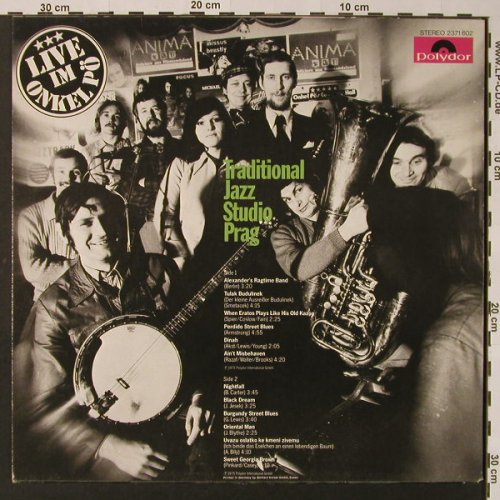 Traditional Jazz Studio Prag: Live Im Onkel Pö, Muster, Polydor(2371 602), D, 1975 - LP - F2761 - 27,50 Euro