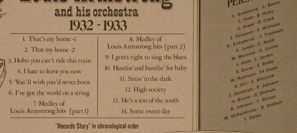 Armstrong,Louis and his Orchestra: Vol.11 1932-33,High Society, vg+/m-, Joker(SM 3752), I, 1975 - LP - F3644 - 2,50 Euro