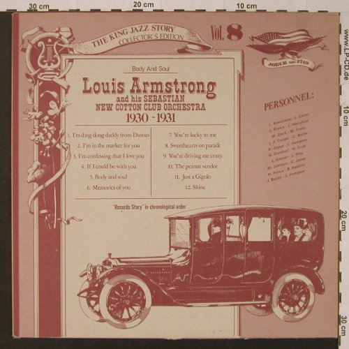 Armstrong,Louis and his Orchestra: Vol. 8-1929-30,Body and Soul,vg+/m-, Joker(SM 3749), I, 1975 - LP - F3646 - 2,50 Euro