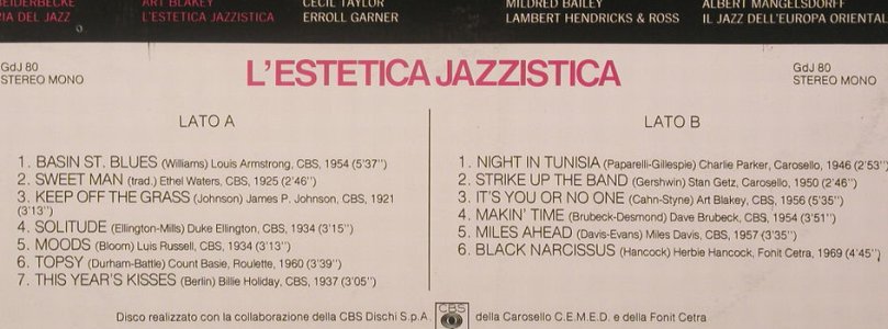 V.A.L'Estetica Jazzistica: I Grandi del Jazz (80), Foc, I Grandi del Jazz(298182), I,  - LP - F6332 - 5,00 Euro