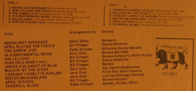 Miller,Glenn: The Swinging Big Band(1939-42), Jazz Line,m-/vg-(101.601), I, Vol.2, 1974 - LP - H1091 - 5,00 Euro