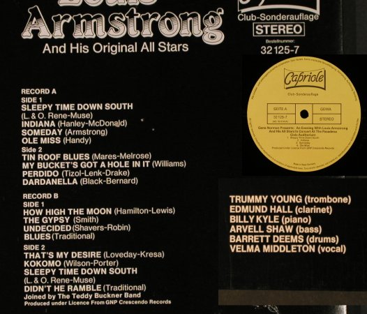 Armstrong,Louis & his OrigAll Stars: Same, Foc,  vg+/m-, Capriole(32 125-7), D, Club Ed,  - 2LP - H3473 - 5,00 Euro