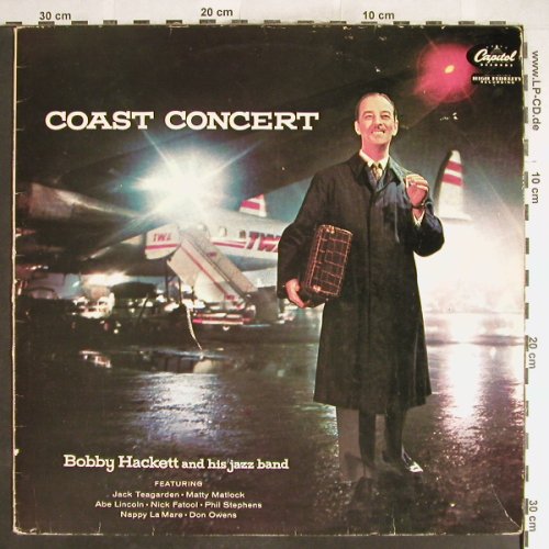 Hackett,Bobby  and his Jazzband: Coast Concerts, vg+/VG+, Capitol(T 692), NL,  - LP - H6281 - 4,00 Euro