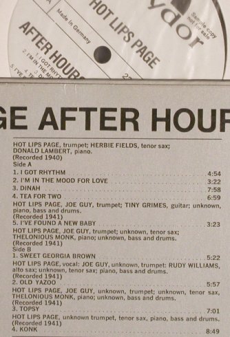 Hot Lips Page: After Hour in Harlem,Musterplatte, Polydor/ONYX(2310 343), D, 1974 - LP - H6415 - 17,50 Euro