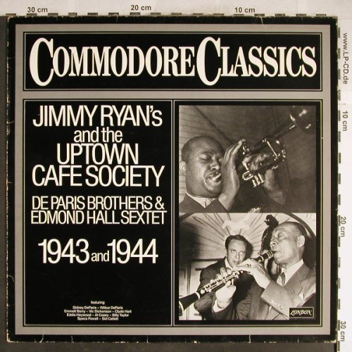 Ryan,Jimmy  & h.Uptown Cafe Society: De Paris Brothers&Edm.Hall,1943/44, Commodore(6.24296 AG), D,vg+/vg+,  - LP - H6437 - 5,00 Euro