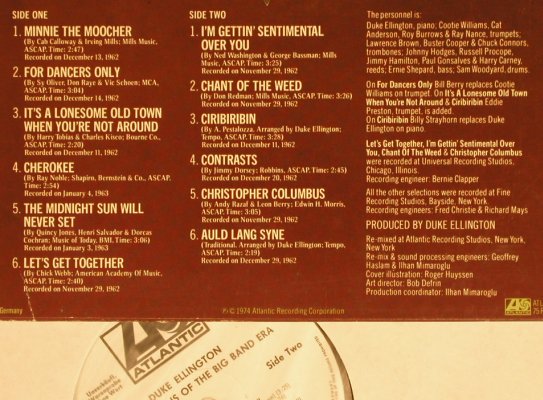 Ellington,Duke: Recollections of the Big Band Era, Atlantic,Musterplatte(ATL 50 110), D,m--/vg+, 1974 - LP - H6469 - 6,00 Euro