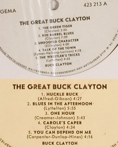 Clayton,Buck: The Great..., wh.Muster, No Cover, Polyd. Int.(423 213), D, 1964 - LP - H6748 - 7,50 Euro