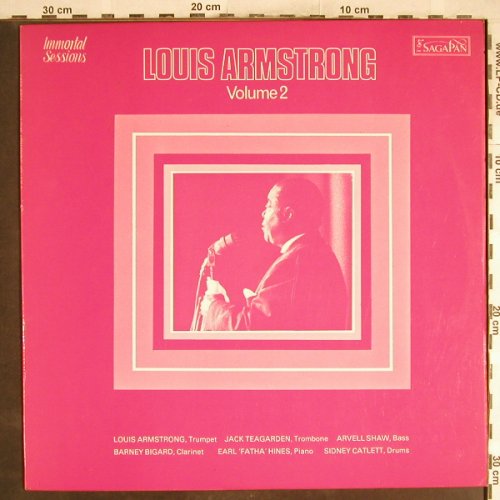 Armstrong,Louis: Immortal Sessions Vol.2, vg+/vg+, SagaPan(PAN 6904), UK, woc, 1972 - LP - H6864 - 6,00 Euro