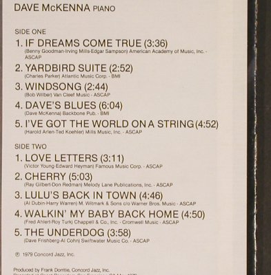 Mc Kenna,Dave: Giant Strides, m-/vg+, Concord(CJ-99), US, 1979 - LP - H6926 - 6,00 Euro