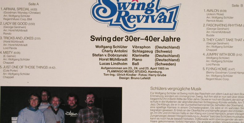 Schlüter's Swing Revival,Wolfgang: Same, Koala(P11/IRS 941.331), D, 1985 - LP - H7005 - 9,00 Euro