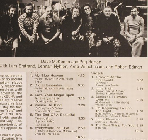 Wilber,Bob with D.McKenna & P.Horto: Groovin' at the Grünewald,m-/vg+, Phontastic(PHON 50-14), DK, 1978 - LP - H7035 - 5,50 Euro