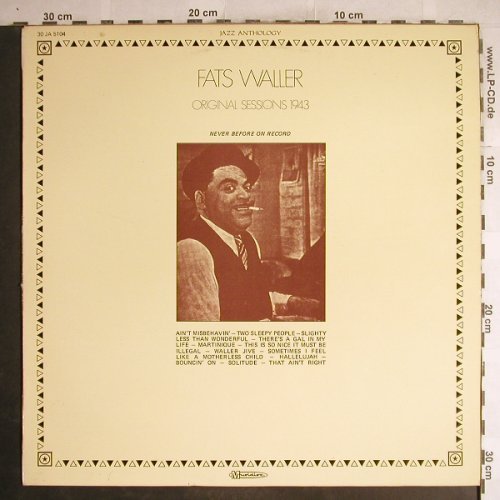 Waller,Fats: Original Sessions 1943, Musidisc(30 JA 5104), F,  - LP - H7112 - 6,00 Euro