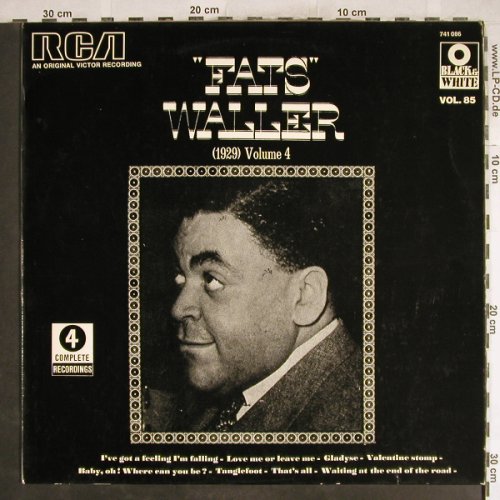 Waller,Fats: (1929) Volume 4, m-/vg+, woc, RCA(741 086), F,  - LP - H7114 - 5,00 Euro