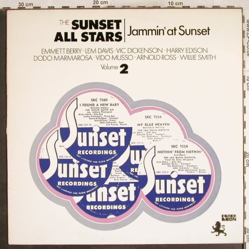 V.A.Sunset All Stars: Jammin' at Sunset,Vol.2, vg+/m-, Black Lion(BLP 30113), NL, 1971 - LP - H7262 - 5,00 Euro