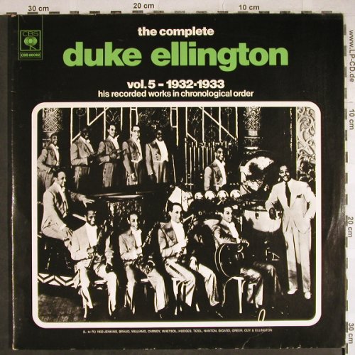 Ellington,Duke: The Complete Vol. 5, 1932-33, Foc, CBS(CBS 88082), F, 1974 - 2LP - H7910 - 7,50 Euro