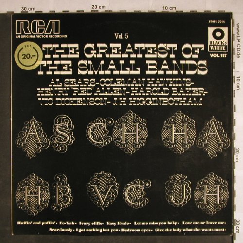 V.A.The Greatest of the Small Bands: Vol.5,Al Sears,Coleman Hawkins..., RCA (Vol.117)(FPM1 7014), F,  - LP - H8298 - 5,50 Euro