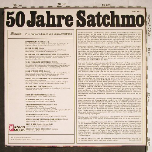 Armstrong,Louis: 50 Jahre Satchmo..., vg+/m-, Brunswick/Stern Musik(87 121), D, 1965 - LP - H8620 - 6,00 Euro