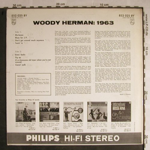 Herman,Woody: 1963-The Swingin'Est Big.B.ever, Philips, STOC(852 025 BY), NL,m-/vg+, 1963 - LP - H8853 - 15,00 Euro