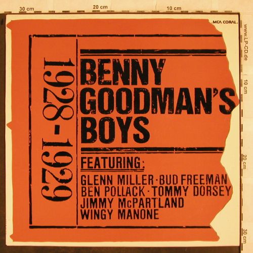 Benny Goodman's Boys: 1928-1929 f.Gl.Miller,Bud Freemann, MCA(6.21875 AG), D, 1974 - LP - H9836 - 6,00 Euro