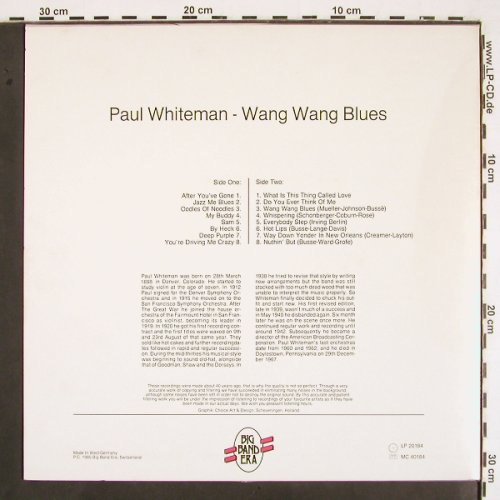 Whiteman,Paul: Wang Wang Blues, Astan (LP 20184), D, 1985 Typ: LP Best.-Nr.: V2158 Preis: 6,00 Euro