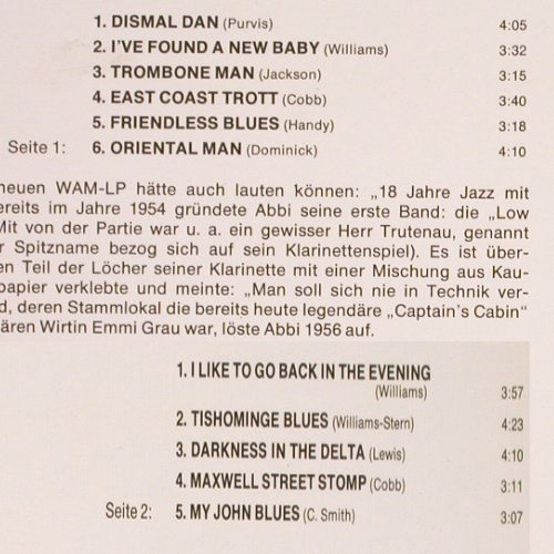 Hübner,Abbi & Lowdown Wizards: From New Orleans To Hamburg, WAM (MLP 15 453), D, 1972 Typ: LP Best.-Nr.: V2217 Preis: 9,00 Euro