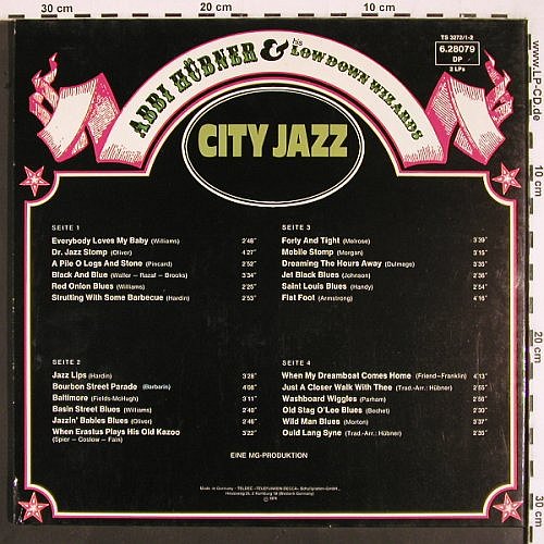 Hübner,Abbi & Lowdown Wizards: City Jazz, Foc, Telefunken (6.28079 DP), D, 1974 Typ: 2LP Best.-Nr.: V2279 Preis: 9,00 Euro