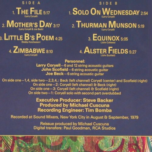 Coryell,Larry / Scofield / Joe Beck: Tributaries (1979), Novus/RCA(NL83072), D, Ri, 1990 - LP - V3274 - 12,50 Euro
