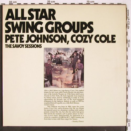 V.A.Allstar Swing Groups: Pete Jahnson, Cozy Cole, Foc, Savoy (WL70533(2)), D,Ri, 1985 Typ: 2LP Best.-Nr.: V3308 Preis: 12,50 Euro
