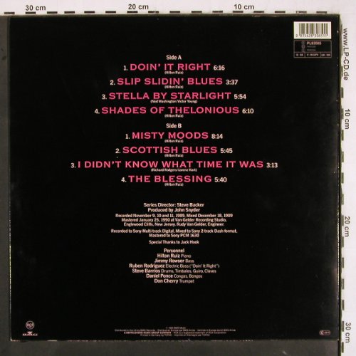 Ruiz,Hilton: Doin' it Right  (like new), Novus (PL83085), D, Ri, 1990 Typ: LP Best.-Nr.: V3323 Preis: 14,00 Euro