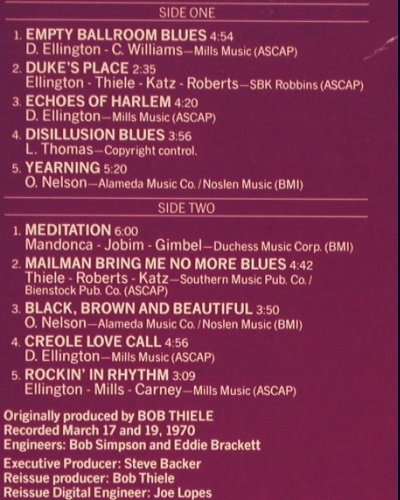 Nelson,Oliver: Black,Brown And Beautiful (1970), Bluebird/RCA(NL86993), D,like new, 1989 - LP - V3336 - 12,50 Euro