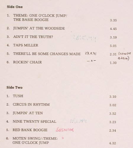 Basie,Count: Memorial, woc, First Heard Records (FH 55), UK, 1984 Typ: LP Best.-Nr.: V3371 Preis: 9,00 Euro