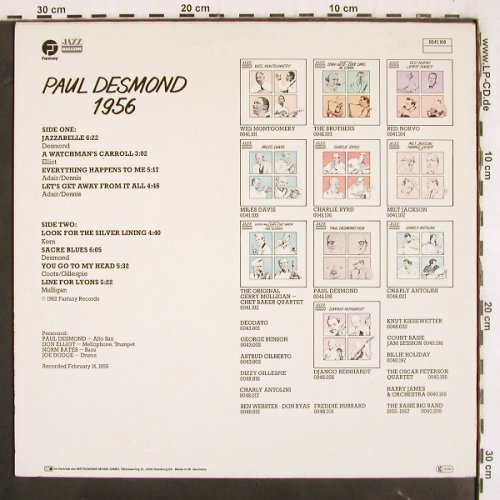 Desmond,Paul: 1956 - Jazz Magazine, Fantasy (0041.108), D Typ: LP Best.-Nr.: V3420 Preis: 7,50 Euro
