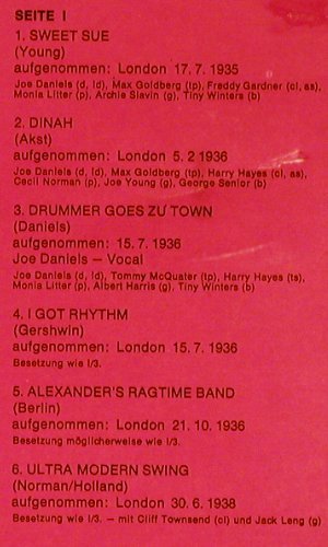 Daniels,Jo  and his Hot Shots: Drummer Goes To Town '35-39, m-/vg+, Historia (H-654), D, 1971 Typ: LP Best.-Nr.: V3422 Preis: 7,50 Euro