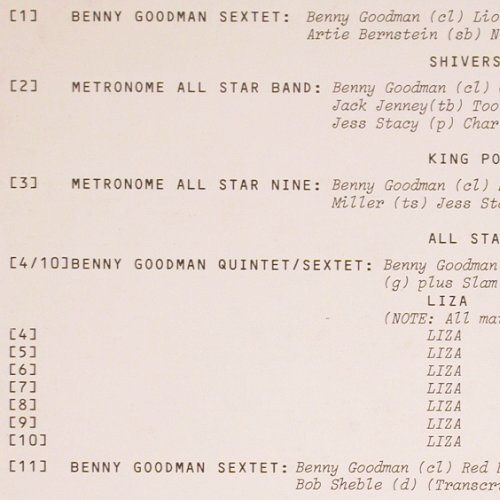 Goodman,Benny: The Unheard B.G. Vol.6, 1939-45, Blue-Disc(T-1012), US, m-/vg+,  - LP - V3708 - 9,00 Euro
