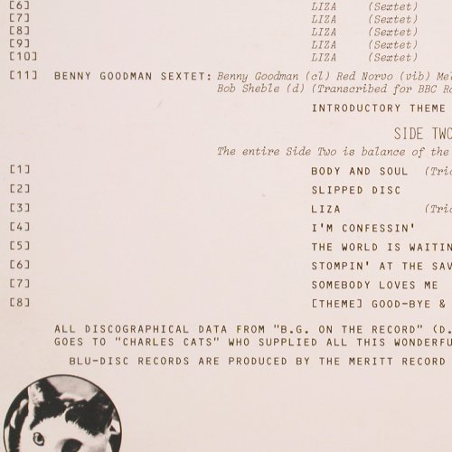 Goodman,Benny: The Unheard B.G. Vol.6, 1939-45, Blue-Disc(T-1012), US, m-/vg+,  - LP - V3708 - 9,00 Euro